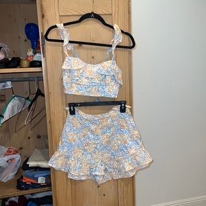 Lovers & Friends women’s orange/blue set size XS